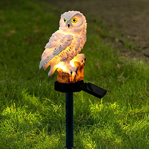 Solar LED LIghts Decorative Resin Owl Solar w/ Stake