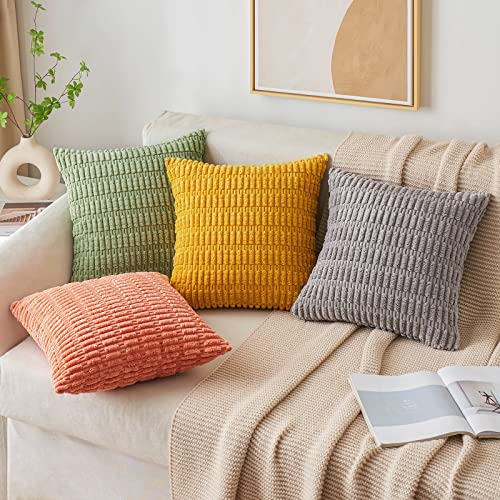 Pack of 2 Decorative Fall Throw Pillow Covers 18x18 Inch Pillow for Sofa Living Room Couch Bed
