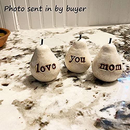 White Love You Mom Pears for Mothers Day/Birthday Gift