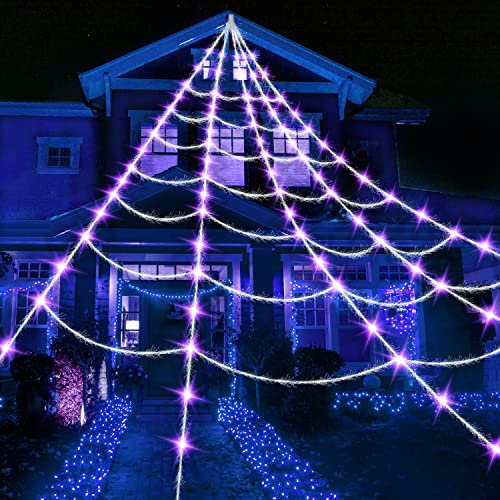 Halloween Decorations 16 Ft Spider Web String Lights