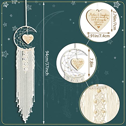 Mom Dream Catchers Mothers Day Mom Gifts from Daughter with Funny Warm Heart Pendant Kids