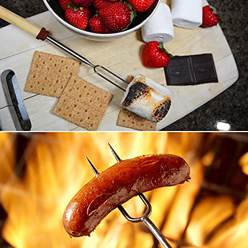 Marshmallow Roasting Sticks  Extend 45" -Smores Sticks for Fire Pit