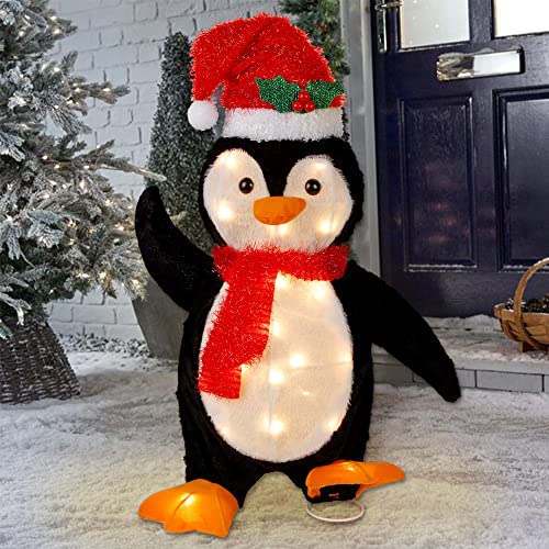 22 Inch Pre-Lit Light Up Penguin/Snowman Christmas Decoration