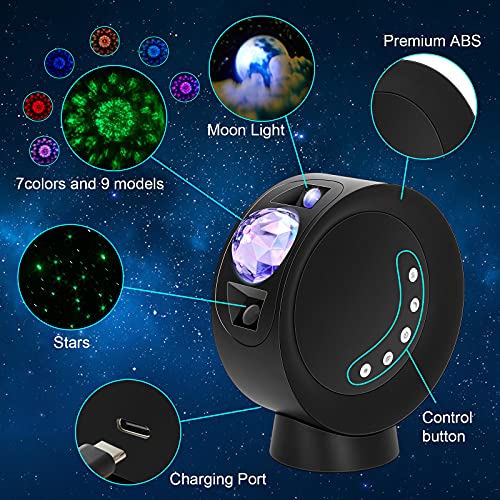 LED Sky Projector Light, Galaxy Lighting, Nebula Star Night Lamp w/ Base & Remote Control