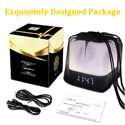 Bluetooth Speaker Night Lights, w/ Alarm Clock & MP3 Player, Touch Control