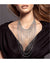 Women's Necklace - Elegant Layered Curb Chain Statement Bib Collar Necklace Costume Jewelry, White