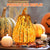 Halloween / Thanksgiving Decoration Mercury Glass  Pumpkin w/ Light