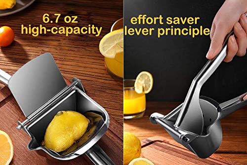 Stainless Steel Manual Lemon Squeezer Citrus Juicer Hand Press Heavy Duty