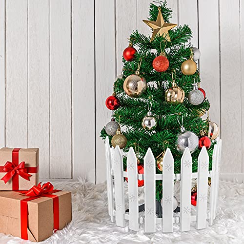 Christmas Tree White Plastic Picket Fence