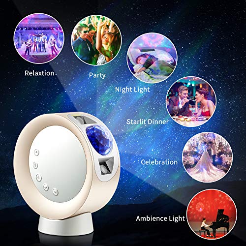 LED Sky Projector Light, Galaxy Lighting, Nebula Star Night Lamp w/ Base & Remote Control