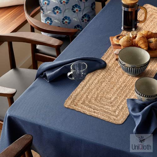 Farmhouse Jute Burlap Braided Table Runner 36 Inches Long - 13x36 Natural Jute Braided Table Runner