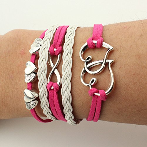 16pcs Vintage Multilayer Woven Leather Alloy Owl Braided Infinity Bracelets for Women