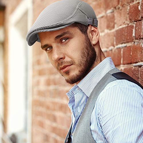 3 Pieces Mesh Newsboy Beret Cap- Breathable & Adjustable