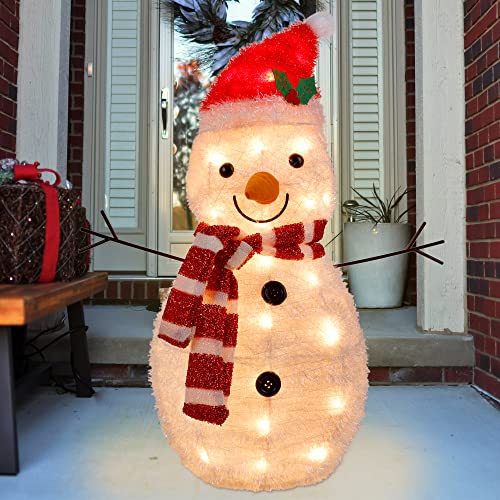 22 Inch Pre-Lit Light Up Penguin/Snowman Christmas Decoration