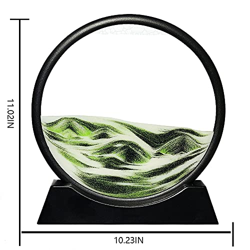 3D Moving Sand Art Sandscapes in Motion Round Glass 7"