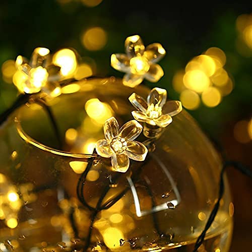 Waterproof Solar Flower Christmas String Fairy Lights