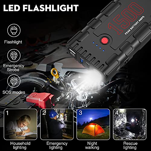 Car Jump Starter, 21800mAh 12V Portable Car Battery Starter