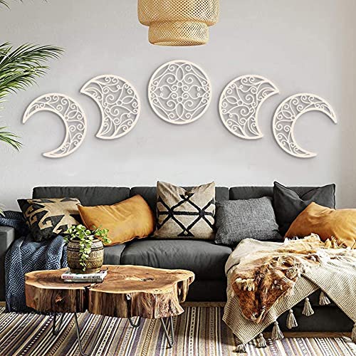 Moon Appearance Wall Art Decoration  (5 Pieces)