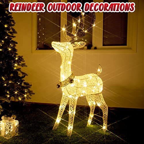 Christmas Lighted Reindeer w/ 70 Warm White Lights