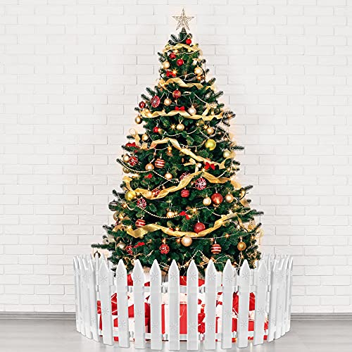 Christmas Tree White Plastic Picket Fence