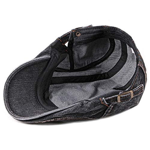 Men's Denim Newsboy Beret Hat Flat Ivy Gatsby Cabbie Driving Cap