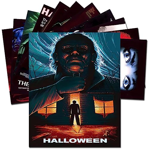 Vintage Horror Movie Posters for Room Aesthetic, Creepy Scary Movie Art Prints Wall Art Posters