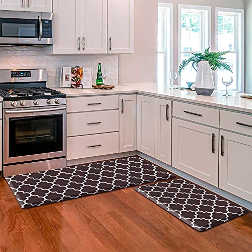 [2 PCS] Kitchen Cushioned Anti-Fatigue Floor Mat, Heavy Duty PVC Ergonomic