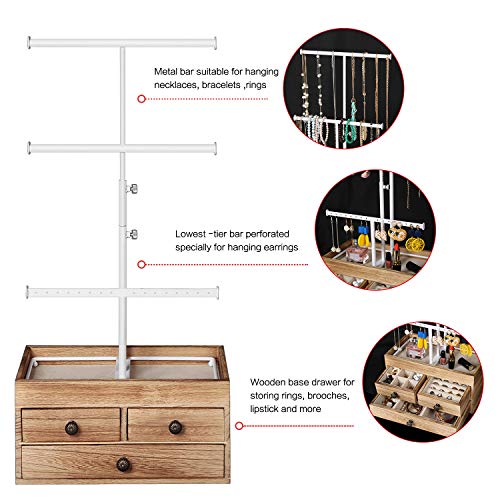 3 Tier Jewelry Metal Tree Stand Organizer