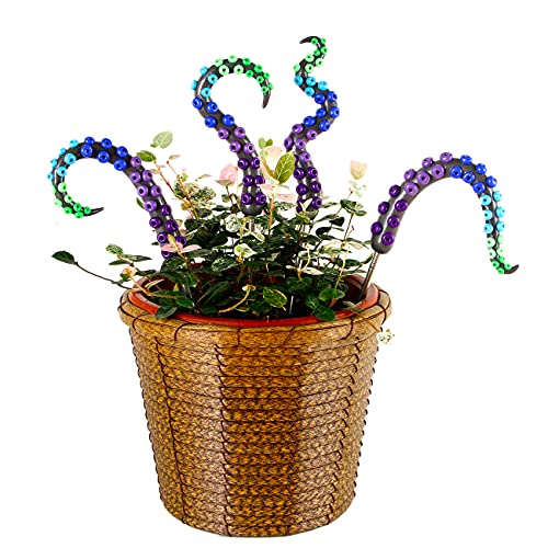 Decorative Garden Octopus Tentacle Stakes, Plant Stakes