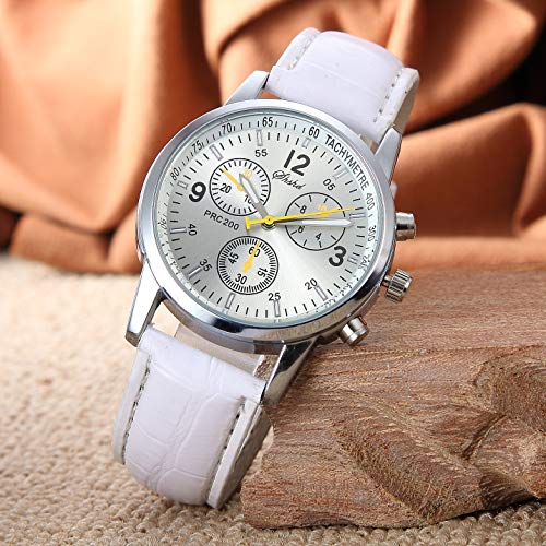 6 Pack Men's Leather Quartz Wrist Watch