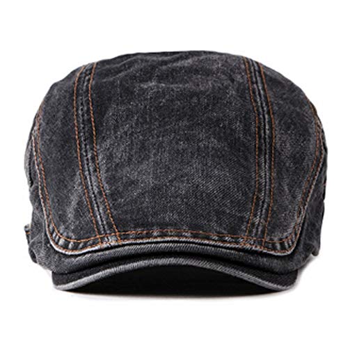 Men's Denim Newsboy Beret Hat Flat Ivy Gatsby Cabbie Driving Cap