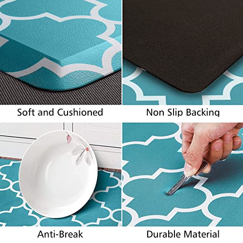 [2 PCS] Kitchen Cushioned Anti-Fatigue Floor Mat, Heavy Duty PVC Ergonomic