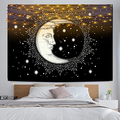 Moon Psychedelic Tapestry for Home Decoration (30 x 40 inches)