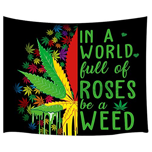 Psychedelic Reggae Rasta Leaf Tapestry for Home Decoration