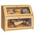 Bread Storage Box For Kitchen Countertop w/ Clear Window Double Layer