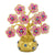 Turkish Evil Eye Flowers Tree / Golden Lucky Bag Ornament Decoration for Good Luck/Wealth