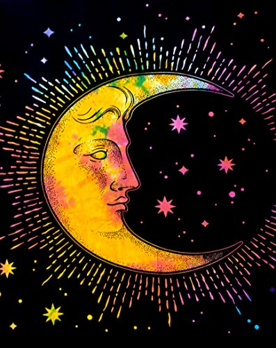 Moon Psychedelic Tapestry for Home Decoration (30 x 40 inches)