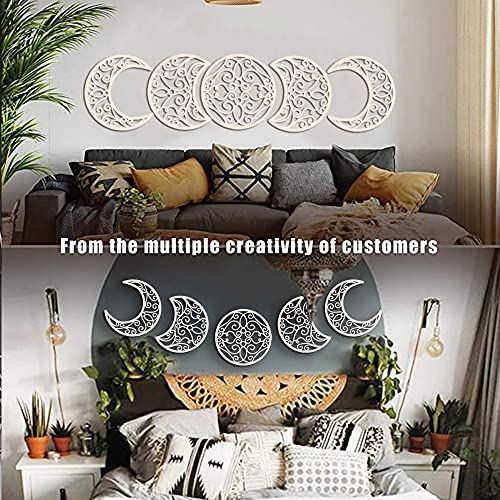 Moon Appearance Wall Art Decoration  (5 Pieces)