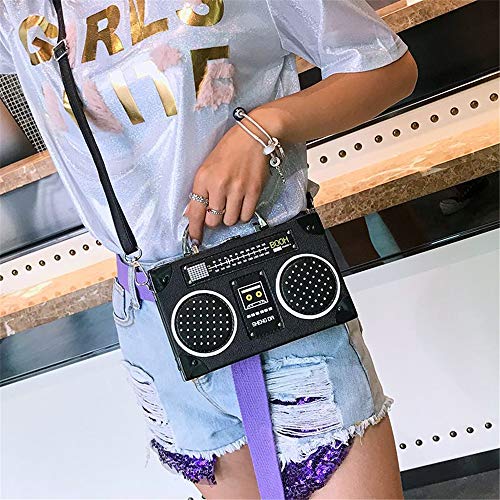 Unique Vintage Radio Shaped Crossbody Bag for Women