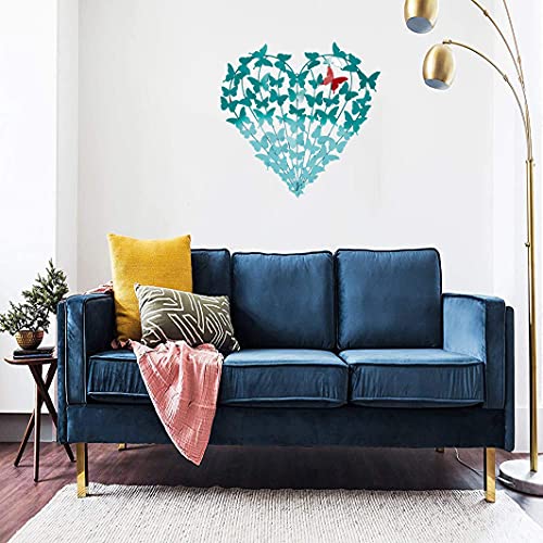 Butterfly Metal Heart Wall Decor