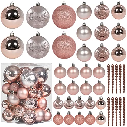 45pcs Christmas Ball Ornaments for Christmas Trees Decorations