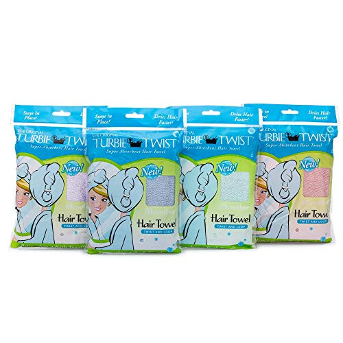 4 Pack Twist Microfiber Hair Towel Wrap for Women & Men
