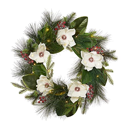 24 Inch Prelit Christmas Wreath Decoration