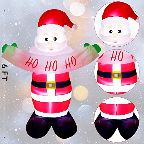 6ft Inflatables Santa/Snowman Christmas Decoration w/ LEDs