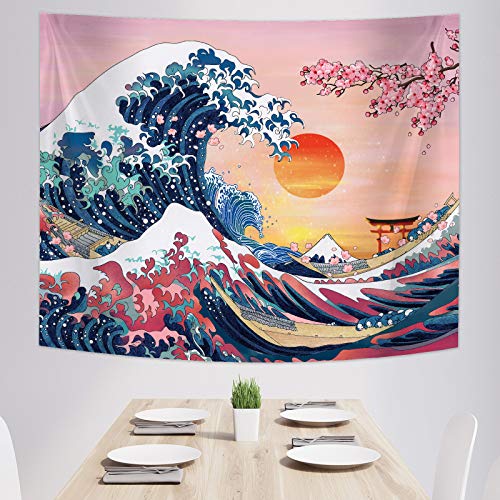 The Great Wave Japanese Ocean Wave Tapestry Wall Decorations