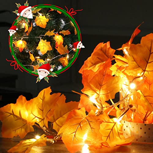 Maple Leaves  Thanksgiving Decorations Lighted Fall Garland