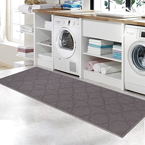 Grey Runner Rug for Hallways 23”x59”