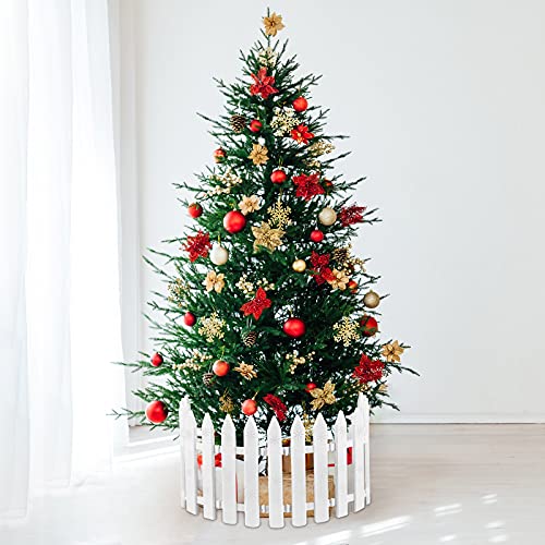 Christmas Tree White Plastic Picket Fence