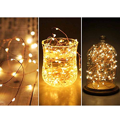 Twinkle Star 200 LED 66 FT Copper String Lights Fairy String Lights 8 Modes LED Lights USB Powered with Remote Control