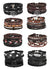 28Pcs Braided Leather Bracelet for Men/Women